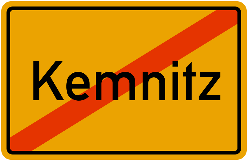 Ortsschild Kemnitz