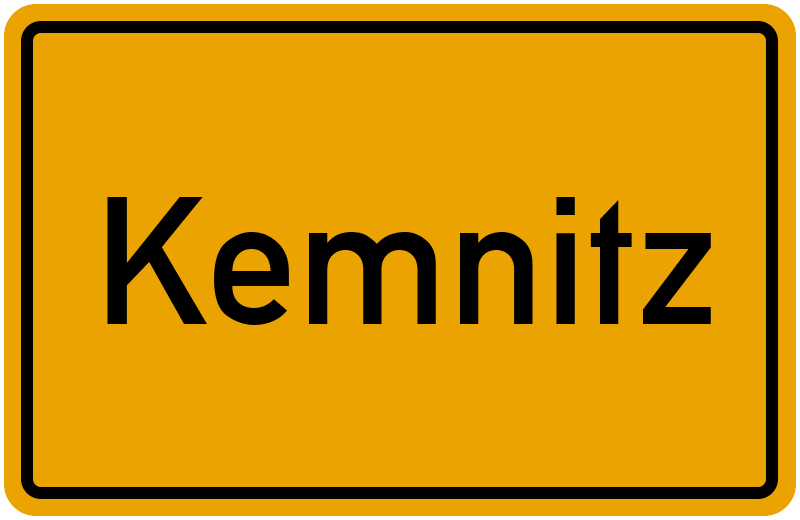 Ortsschild Kemnitz
