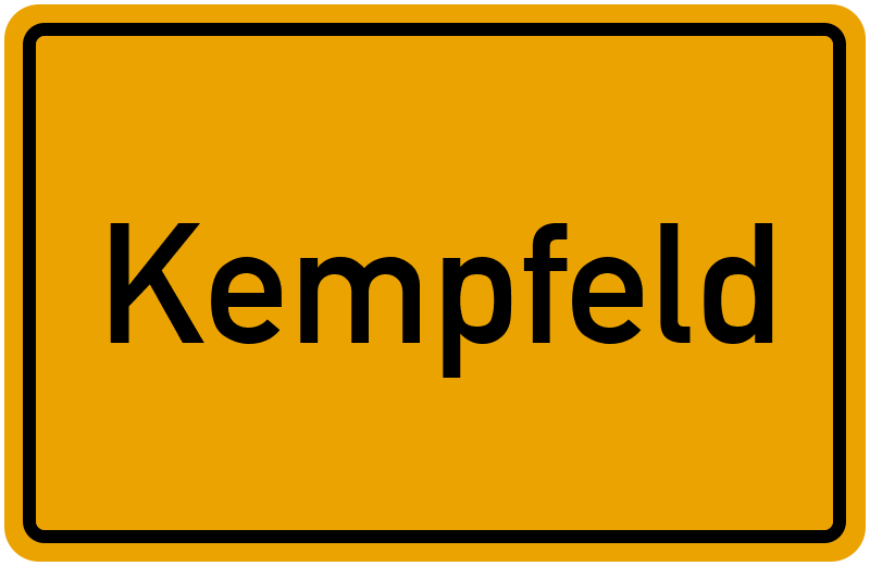 Ortsschild Kempfeld