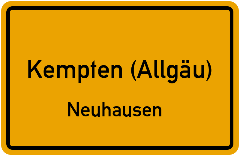 Ortsschild Kempten (Allgäu)