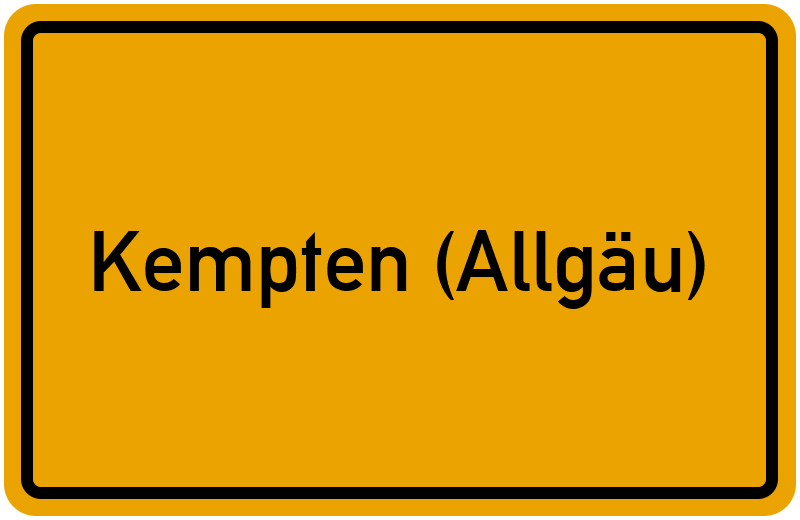 Ortsschild Kempten (Allgäu)