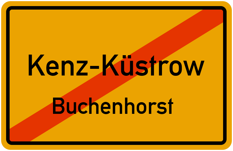 Ortsschild Kenz-Küstrow