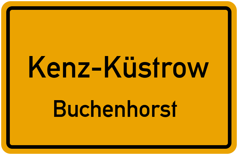 Ortsschild Kenz-Küstrow