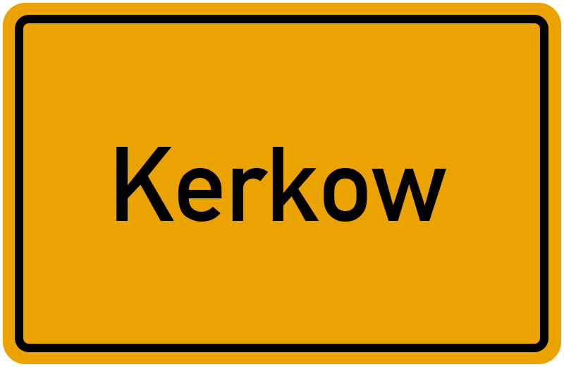 Ortsschild Kerkow