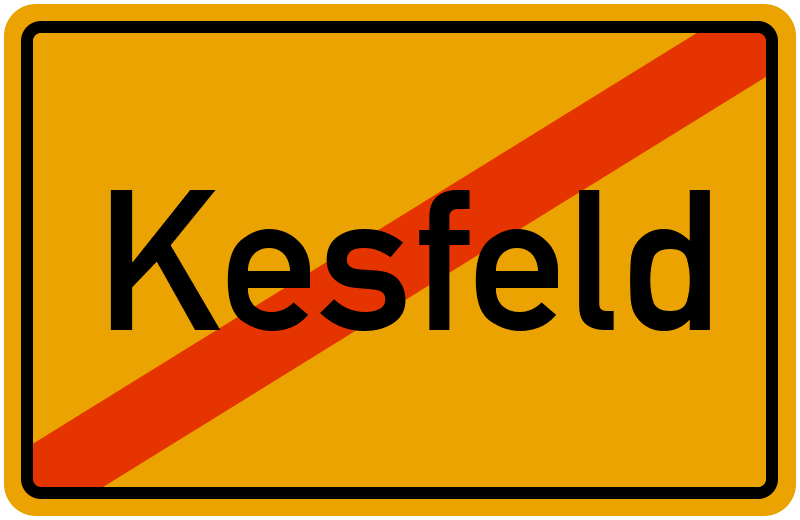 Ortsschild Kesfeld