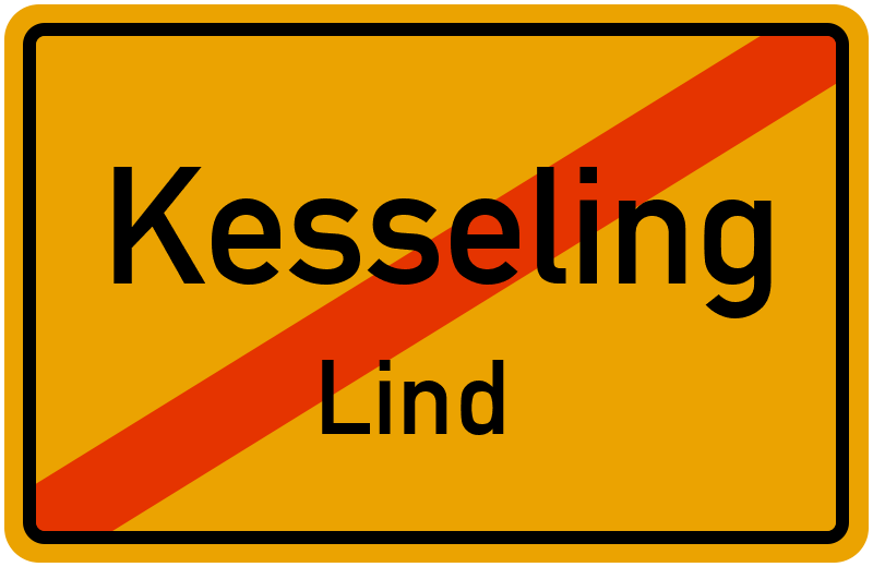 Ortsschild Kesseling