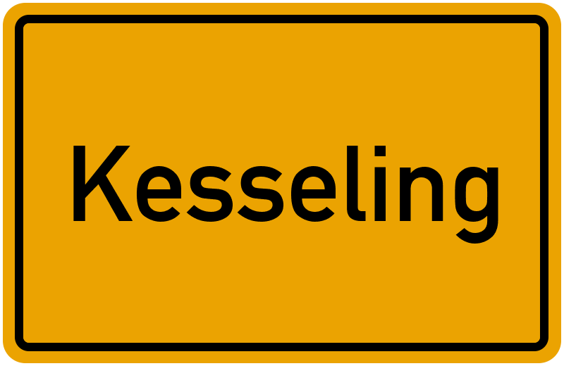 Ortsschild Kesseling