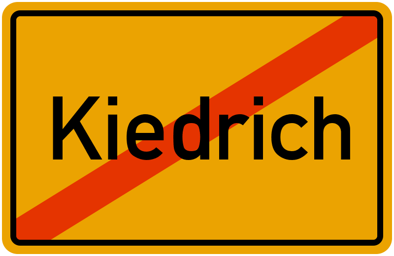 Ortsschild Kiedrich