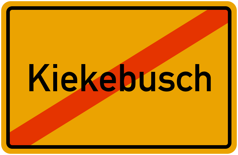 Ortsschild Kiekebusch