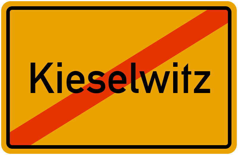 Ortsschild Kieselwitz
