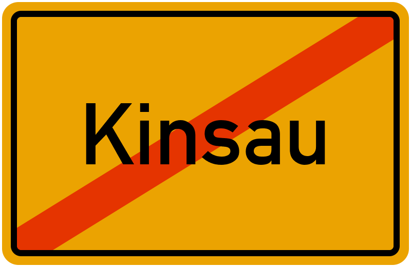 Ortsschild Kinsau