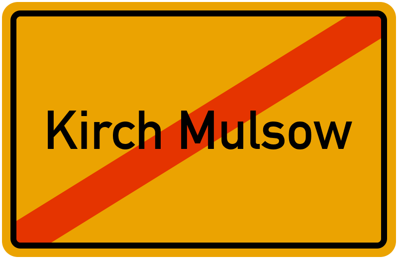 Ortsschild Kirch Mulsow