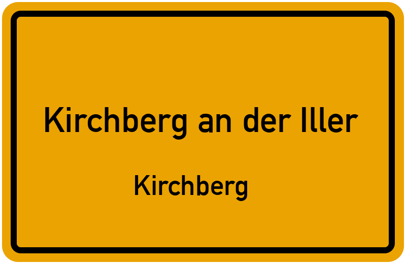 Ortsschild Kirchberg an der Iller