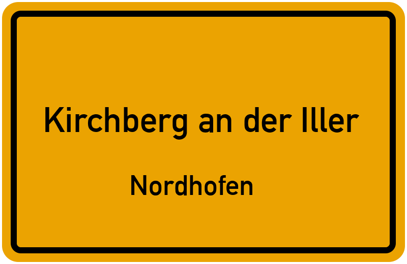 Ortsschild Kirchberg an der Iller