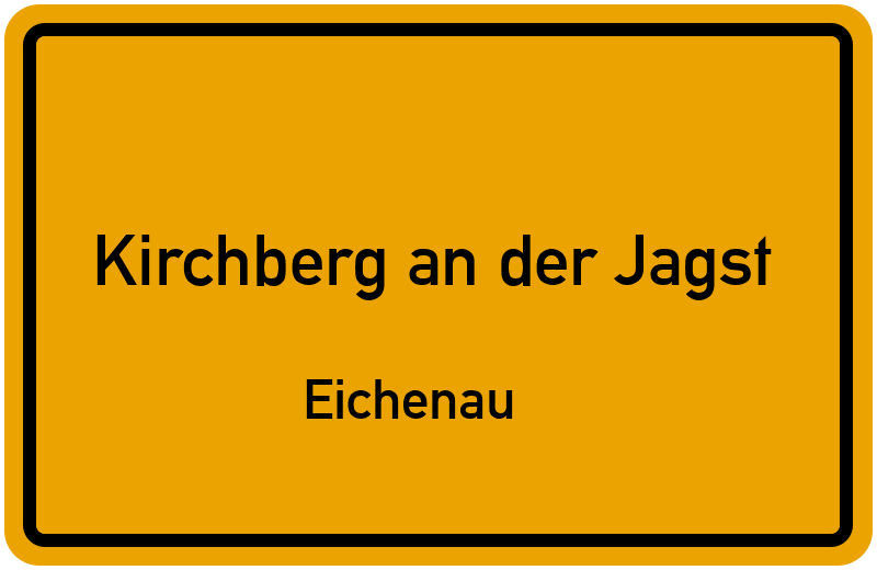 Ortsschild Kirchberg an der Jagst