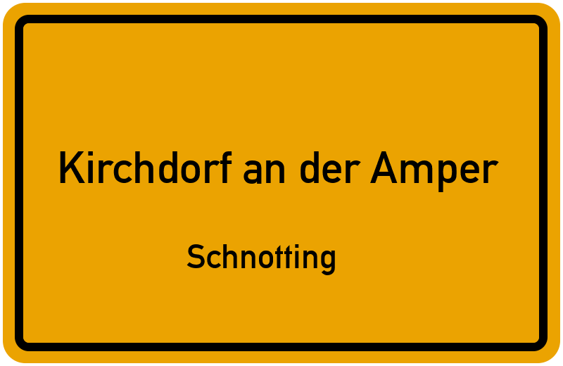 Ortsschild Kirchdorf an der Amper