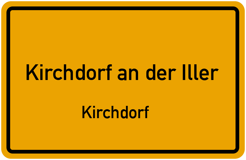Ortsschild Kirchdorf an der Iller