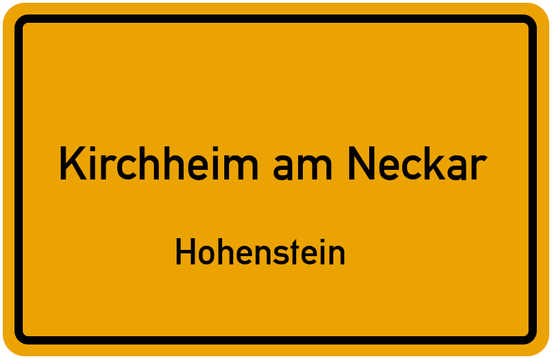 Ortsschild Kirchheim am Neckar