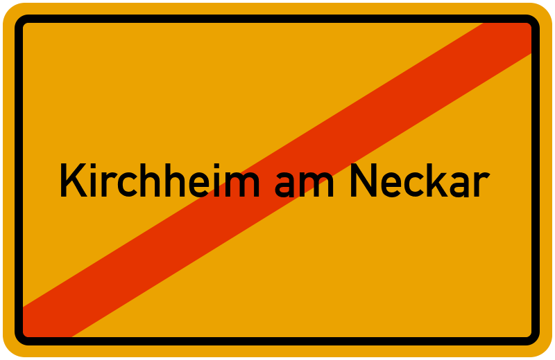 Ortsschild Kirchheim am Neckar