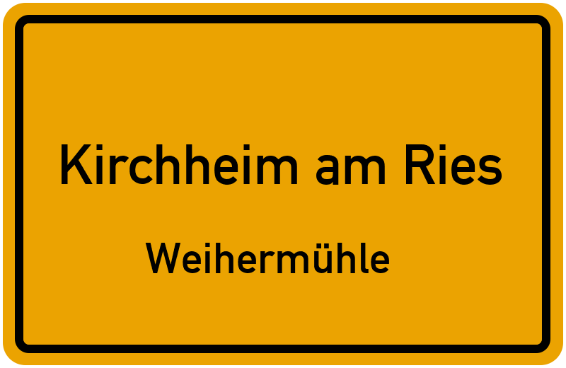 Ortsschild Kirchheim am Ries