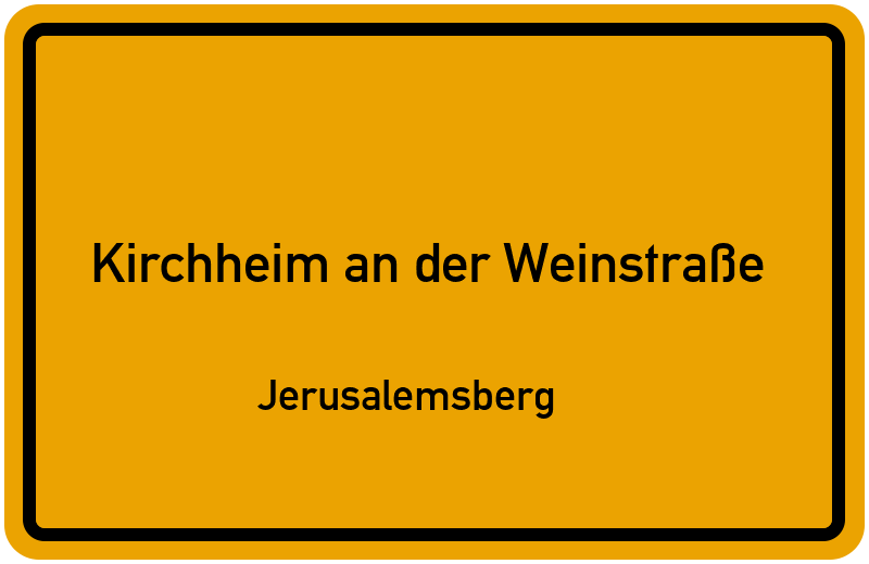 Ortsschild Kirchheim an der Weinstraße