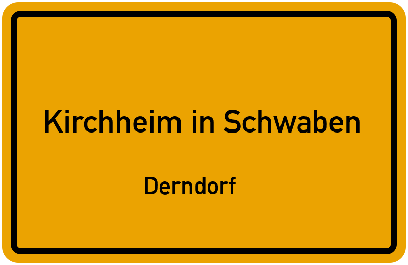 Ortsschild Kirchheim in Schwaben