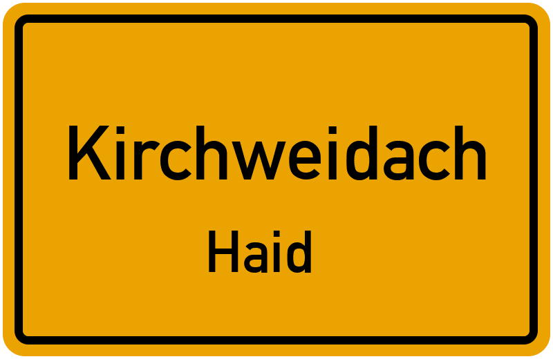 Ortsschild Kirchweidach