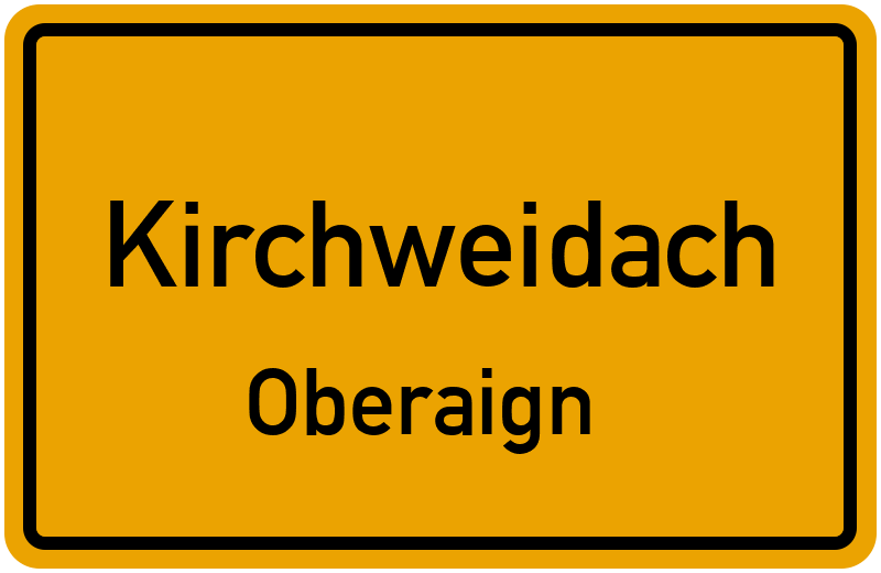 Ortsschild Kirchweidach