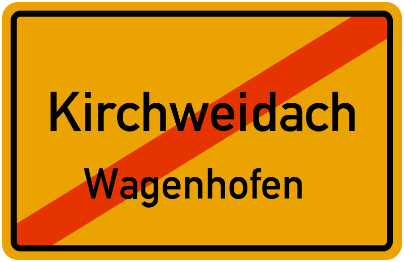Ortsschild Kirchweidach