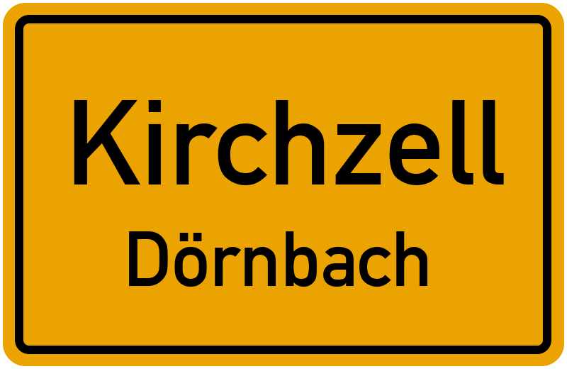 Ortsschild Kirchzell