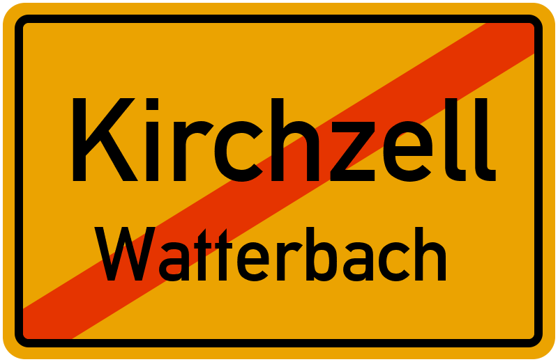 Ortsschild Kirchzell