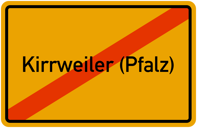 Ortsschild Kirrweiler (Pfalz)