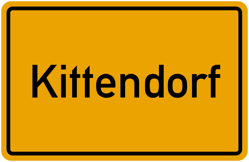 Ortsschild Kittendorf