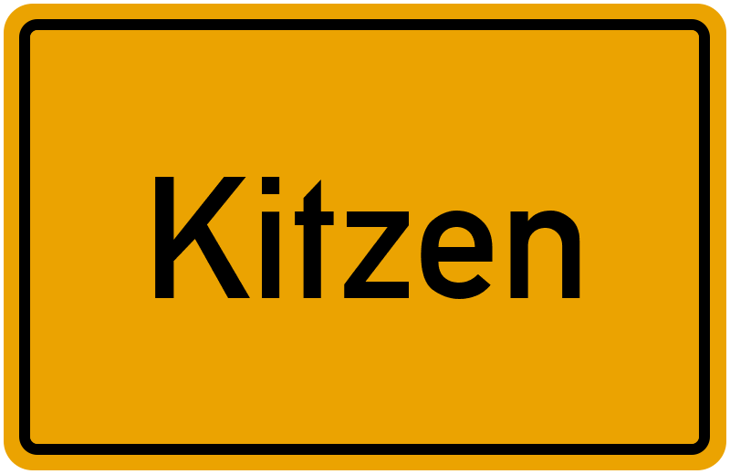Ortsschild Kitzen
