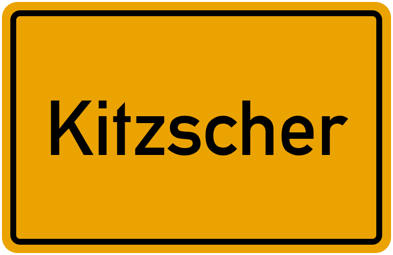 Ortsschild Kitzscher