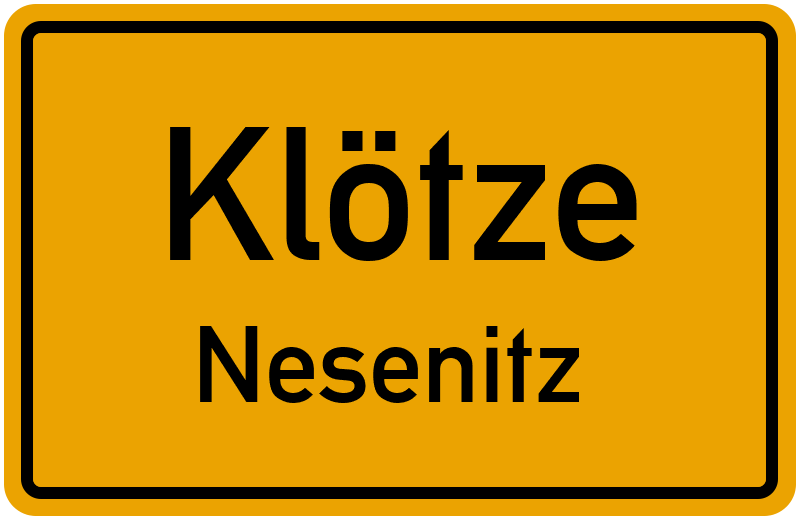 Ortsschild Klötze