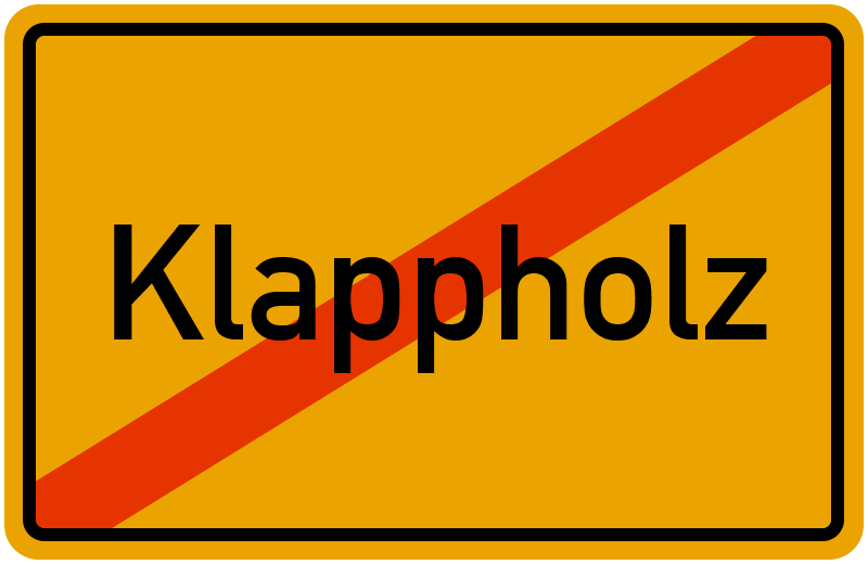 Ortsschild Klappholz