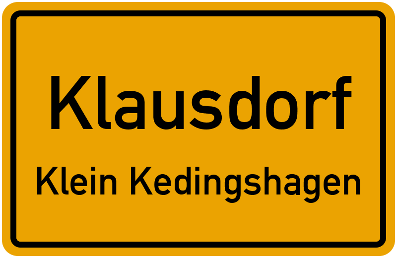 Ortsschild Klausdorf