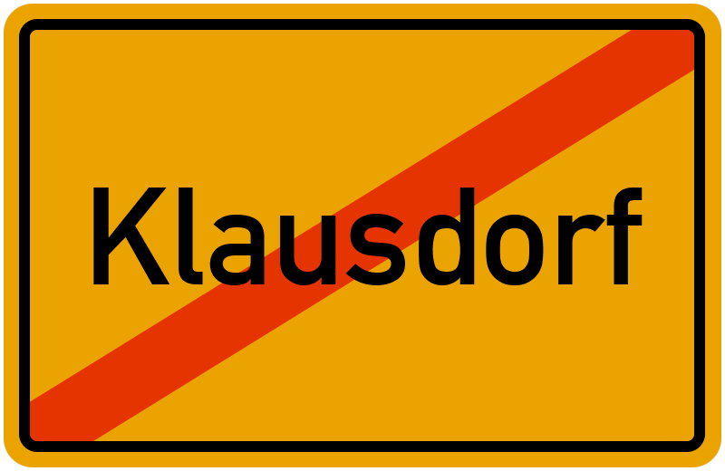 Ortsschild Klausdorf