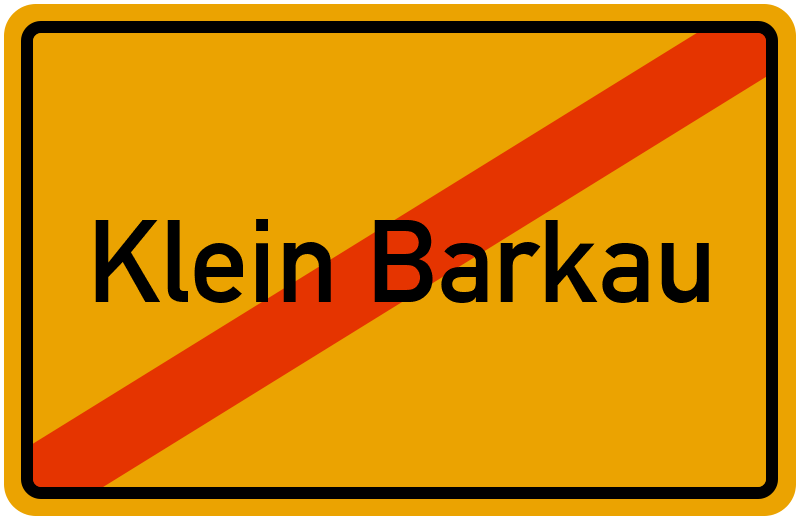 Ortsschild Klein Barkau