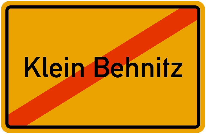 Ortsschild Klein Behnitz