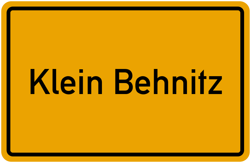 Ortsschild Klein Behnitz