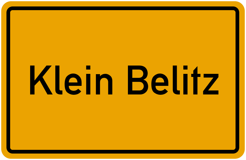 Ortsschild Klein Belitz