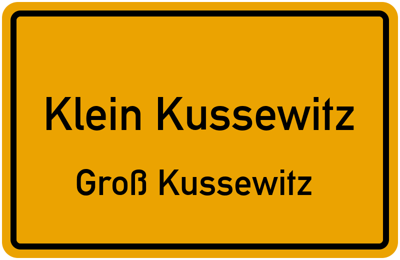 Ortsschild Klein Kussewitz