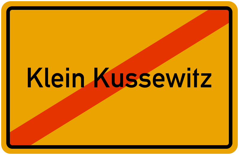 Ortsschild Klein Kussewitz