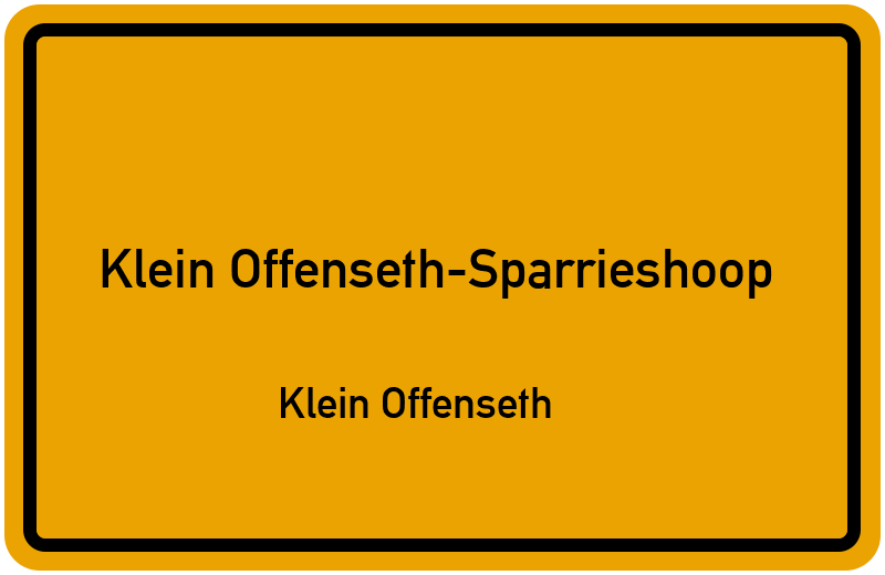 Ortsschild Klein Offenseth-Sparrieshoop