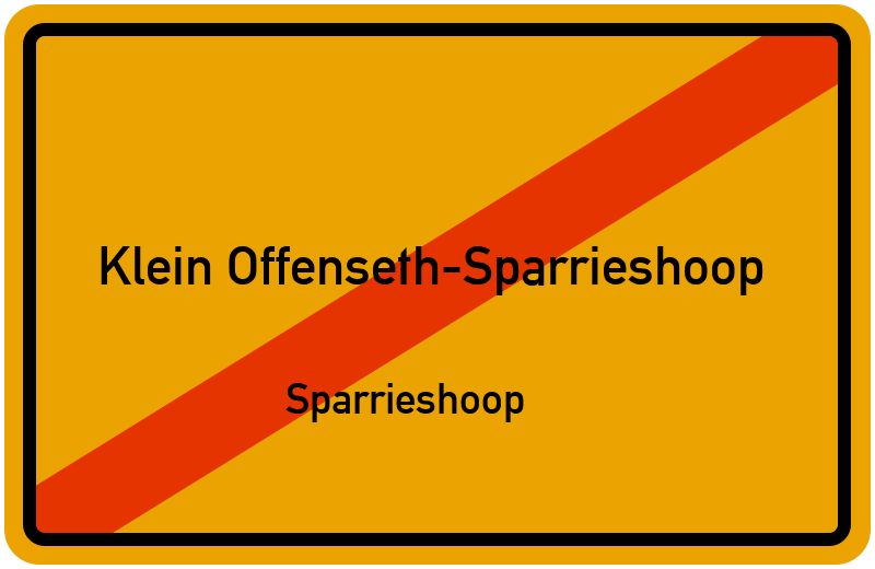 Ortsschild Klein Offenseth-Sparrieshoop