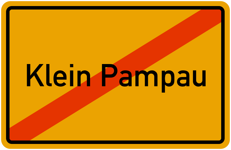 Ortsschild Klein Pampau