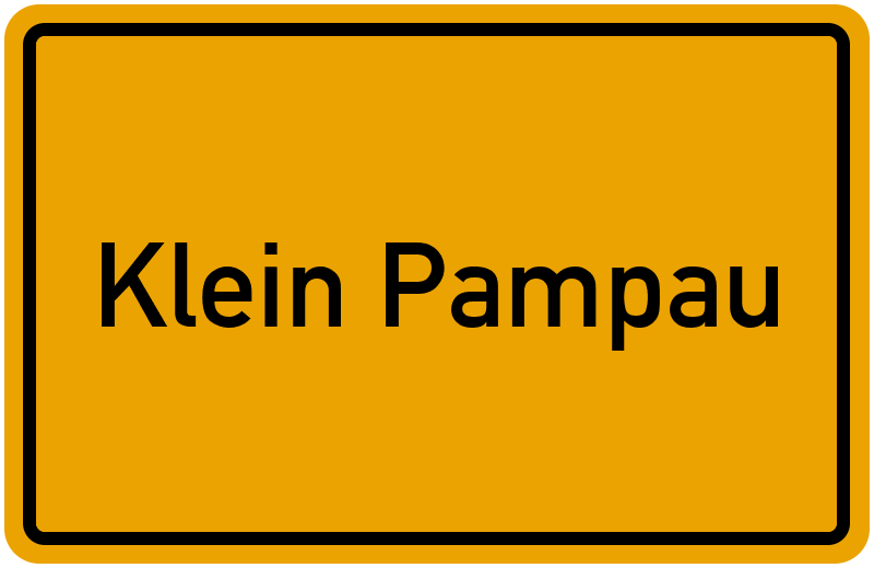 Ortsschild Klein Pampau