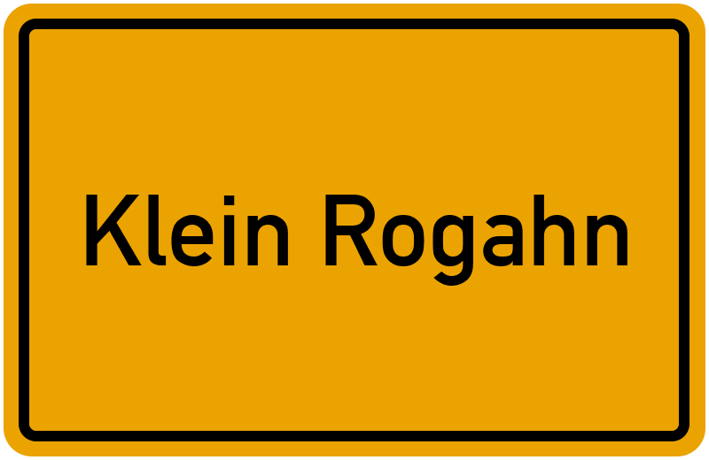 Ortsschild Klein Rogahn